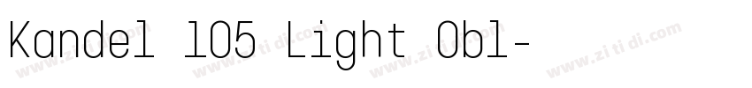 Kandel 105 Light Obl字体转换